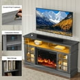 thumbnail image 5 of CHITOOMA Fireplace tv Stand with LED up to 75 inch, Gray, 5 of 8