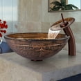 thumbnail image 3 of VIGO Golden Greek Glass Circular Vessel Bathroom Sink with Faucet, 3 of 3