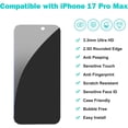 thumbnail image 2 of 3+3-Pack for iPhone Privacy Screen Protector with Camera Lens Protector, Full Coverage Anti-Spy Tempered Glass, 9H Hardness Anti-Glare & Bubble-Free Installation, 2 of 6