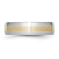 thumbnail image 3 of Cobalt 14k Gold Inlay 6mm Wedding Band Ring Man Precious Metal   For Dad Mens  For Him, 3 of 11