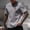 Gray, variant on Klisyaur Men Short Sleeve Tops Casual Fashion Loose Crewneck Textured Shirt Summer Dressy Shirts