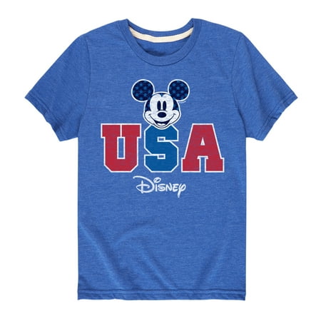 Disney - Americana - Mickey USA - Toddler And Youth Short Sleeve Graphic T-Shirt