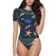 thumbnail image 1 of Fotbe Undersea Animals Body de Mujer con Cuello Redondo y Mangas Cortas, Sin Mangas Ajustado, Suave, Cómodo y Básico-Small, 1 of 7