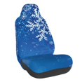 thumbnail image 1 of Wukai Blue Christmas With Snowflakes Full Set Car Seat Covers with Soft Padding Universal Auto Front Seats Protector and Cushion Mat, 1 of 5