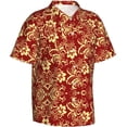 thumbnail image 2 of Mens Hawaiian Shirts Casual Short Sleeve Button Down Shirt Summer Beach Shirts, 2 of 8