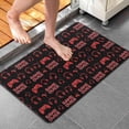 thumbnail image 4 of Red Controllers Games Icons Black Pattern Bathroom Rugs Mat,Non Slip Microfiber Bathroom Rug,Rubber Backing,Soft Bathroom Mats for Bathroom Floor,Tub and Shower,20x32in(50x80cm), 4 of 5