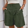 thumbnail image 2 of yillto Womens Dressy Trousers Shorts Pleated High Waist Summer Casual Business Short Pants with Pockets, 2 of 8