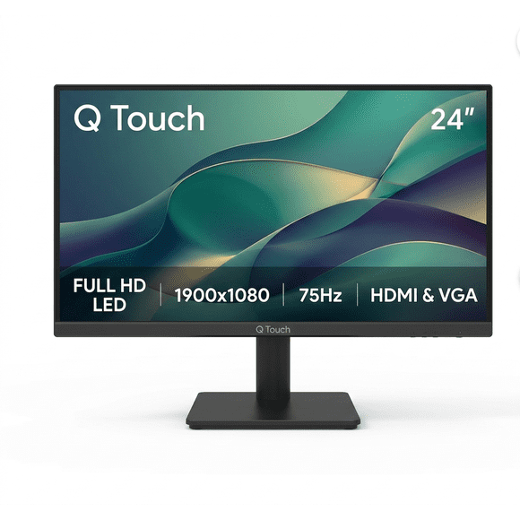 Monitor Qtouch 24 pulgadas LED Q.touch resolución 1900 x 1080 FHD Negro QT-2400