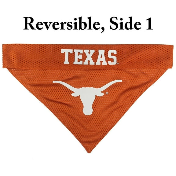 Pets First Collegiate Texas Longhorns Reversible Bandana - Home & Away Mesh & Premium Embroidery for DOGS & CATS