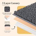 thumbnail image 4 of Set de alfombras de baño Mayshine Plush Shaggy de felpilla, color negro, 4 of 6