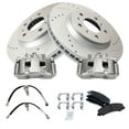 thumbnail image 3 of TRQ Brake Pad & Rotor Kit Slotted X Drilled Performance Semi-Metallic Fits 2006-2011 Buick Lucerne, 3 of 5
