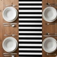 thumbnail image 6 of Anchor Black Table Runner - 60 Inch Long, Kitchen Dining Table Runner Dresser Scarves, Modern Navy Blue White Striped Nautical Farmhouse Decor for Coffee Tables Wedding Party Banquet, 6 of 8