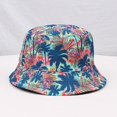 thumbnail image 2 of dianhelloya Bucket Hats Summer Fisherman Hat Floral Print Deep Double-sided Vintage Unisex Sunscreen Portable Rich Colors Summer Sun Hat Headwear, 2 of 5