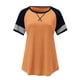 thumbnail image 5 of Camiseta informal de manga corta con cuello redondo y estampado para mujer, 5 of 6