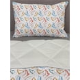 thumbnail image 3 of Fashion Comforter & Sham Bedding Set, Doodle Design Footwear Boots and Shoes, 3 pcs Duvet Set Microfiber Filling Quilt, 5 Sizes, White Multicolor, by Ambesonne, 3 of 4