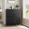 thumbnail image 2 of Semiocthome Shoe Cabinet with 2 Flip Drawers 30 Pairs,Narrow Shoe Storage Cabinet for Entryway,Black, 2 of 7