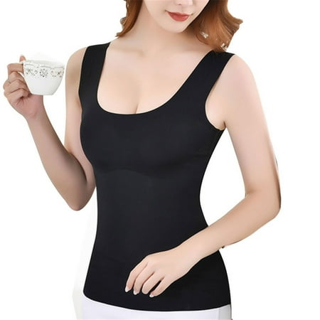 

Openuye Camisole Bra Padded Wireless Bra Sports Tank Top Built-in Shelf Seamless Comfortable Cami Wide Band Strap for Women New