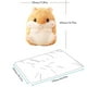 thumbnail image 4 of Juego de manta de cojín de hámster de dibujos animados 2 en 1, almohada de peluche bonita con manta de juguete para el hogar y la Oficina, 4 of 7