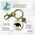 thumbnail image 6 of Papa Bear Gutsy Goodness Bronze Keychain Fathers Rustic Key Ring Gift Expectant Dad Father Grandpa, 6 of 8