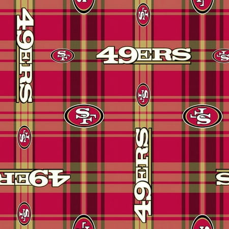 NFL San Francisco 49ERS Polyester Fleece Fabric, per Yard