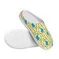 thumbnail image 3 of Daiia Blue Rabbit Print Women’s Fuzzy Slippers Memory Foam Lightweight House Shoes Cozy Loafer Flannel House Shoes-46/47, 3 of 7