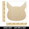 thumbnail image 2 of Charming Kawaii Chibi Owl Face Blushing Cheeks Great Horned Wood Shape Unfinished Piece Cutout Craft DIY Projects - 4.70 Inch Size - 1/8 Inch Thick, 2 of 7