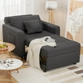 thumbnail image 1 of AECOJOY Fauteuil-Lit Convertible 3-en-1 de 36 Pouces et Canapé-Lit Futon avec Dossier Réglable et 2 Oreillers - Noir, 1 of 8