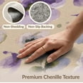 thumbnail image 6 of ODIKA 3'x5' Lavender Watercolor Floral Design Washable Accent Rug Artistic Botanical Blooms With Scattered Petals Contemporary Style Graphics Pet Friendly, Non-Shedding Mat for Bedside, Nursery Room, 6 of 7