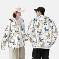 thumbnail image 4 of Daiia Farm Roosters Motif UPF 50+ Veste à Capuche Protection Solaire Légère à Manches Longues pour Femmes Hommes avec Poche Randonnée Extérieur-Petit, 4 of 7