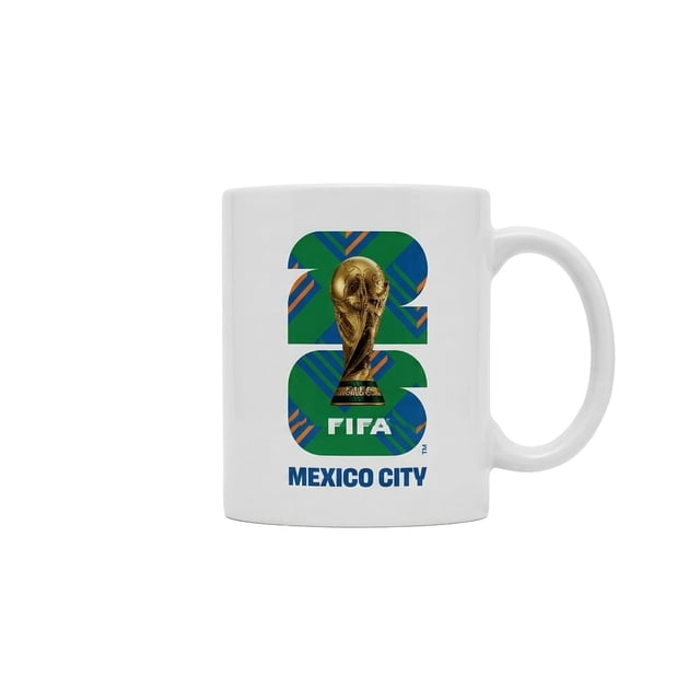 Taza de Ceramica FIFA Blanca Con Estampado e CDMX