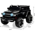 thumbnail image 3 of Historyli Powered Ride-Ons, 12V Electric Ride On Truck with Remote Control,Ride On Toys,2 Seater 4WD Off-Road Car with Decor Spare Tire,25W Dual Motor,Spring Suspension,Black, 3 of 7