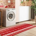 thumbnail image 5 of Christmas Reindeer Kitchen Rugs Sets of 2 Non Slip Kitchen Mats for Floor Anti Fatigue Red Kitchen Floor Mats Waterproof Xmas Comfort Standing Mat for Kitchen Sink Home Office, 5 of 6