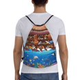 thumbnail image 2 of Bingfone Animals On Noah'S Ark2 Drawstrings Backpacks Bags For Men Women Gym Drawstrings Bag, 2 of 9