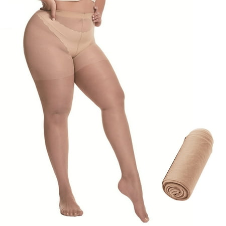 

3pcs/1pc Footed Women Pantyhose Control Top Sexy Stockings High Waist Solid Soft