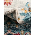 thumbnail image 4 of Unique Loom Madeline Vintage Collection Area Rug - Jackson (7' 10" x 10' Oval Teal/Ivory), 4 of 7