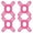 Pink-4pcs, variant on Pre-Cut Contoured Knee Kinesiology Tape, Elastic Support Anti-Chafing Athletic Bandage for Football, 4PCS,9.72"×8.66"