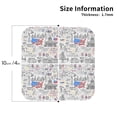 thumbnail image 2 of Honeii America Landmarks2 print Leather Coaster Set of 4, ideal for safeguarding your furniture from drinks spills and effortless cleanup-Square, 2 of 6