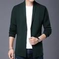 thumbnail image 4 of SWSMCLT Men's Cardigan Sweaters Lightweight Long Sleeve Cardigan Cable Knit Fashion Cozy V Neck Casual Outerwear Green 38, 4 of 4