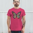 thumbnail image 3 of Tee Hunt Colorful Neon Butterfly T-Shirt Dean Russo Beautiful Nature Men's Tee, Hot Pink, XX-Large, 3 of 5
