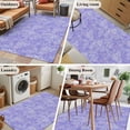 thumbnail image 5 of 3'x5' Rug for Living Room Bedroom, Purple Flowers Washable Area Rugs Non-Slip Carpet Mats, Spring Vintage Flowers Country Plants Indoor Low Pile Area Rug Runner for Kitchen, Mudroom, 5 of 8