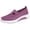 Purple, variant on Women's Knitting Orthopedic Mules Lightweight Arch Support Wedge Slip on Sneakers Summer Outdoor Non Slip Walking Shoes for Daily Work Pink Size 8.5