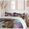 thumbnail image 6 of Ambesonne New York Duvet Cover Sets, Bridge American, 2-Queen, Purple Brown, 6 of 6