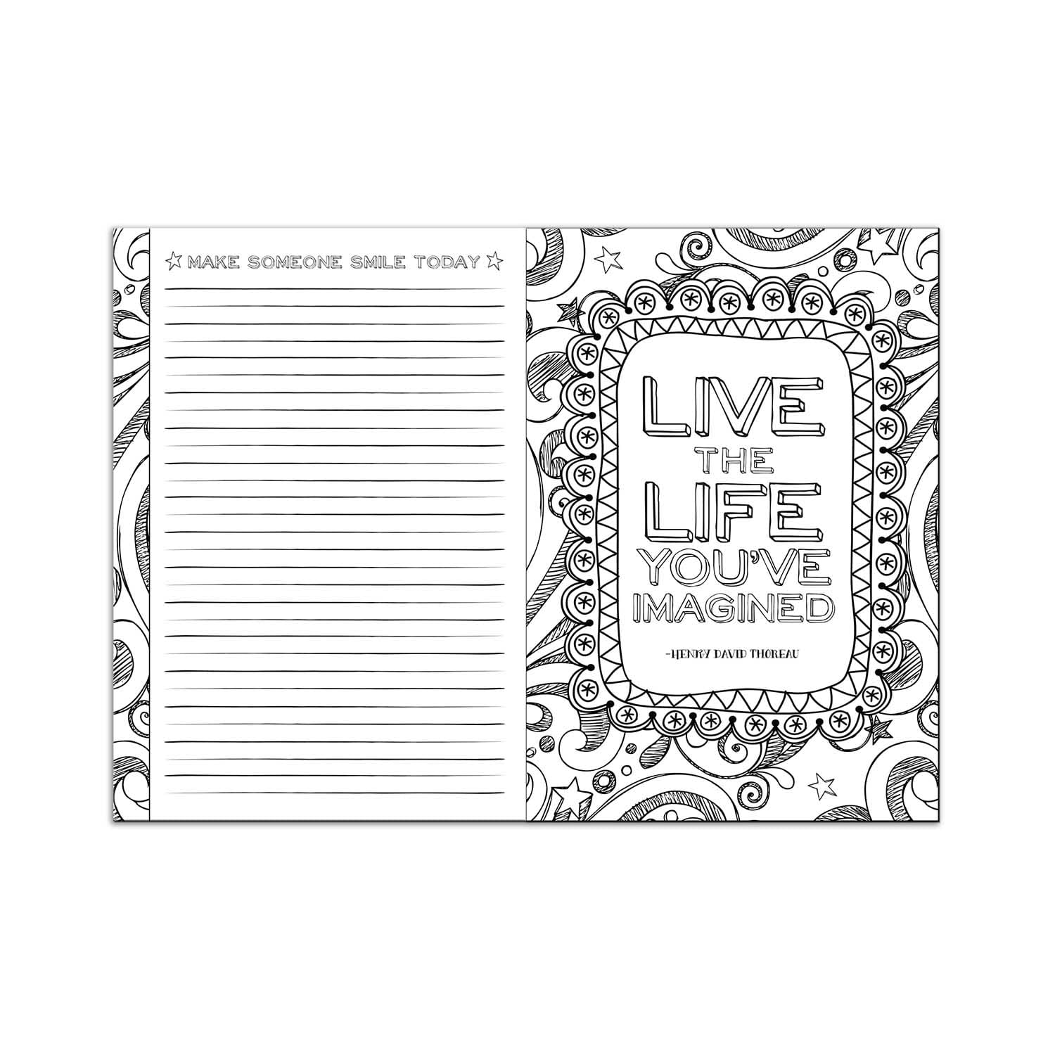 C.R Gibson Adult Coloring Journal Hardcover-Explore (1CT) 