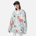 thumbnail image 3 of Vsdgher Mignon Imprimé Flamant Rose Sweat à Capuche Adulte pour Hommes Femmes, Manches Longues Protection Solaire Chemises de Pêche pour Course Natation-Moyen, 3 of 7