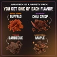 MaxJerky Jerky Variety Pack, MMF7 Montreal Maple Bacon, Texas BBQ Beef