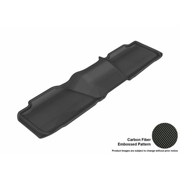 3D Maxpider Second Row Custom Fit All-Weather Kagu Black Floor Mat for 2007-2014 Chevrolet Suburban - Tahoe - GMC Yukon XL - Yukon Models