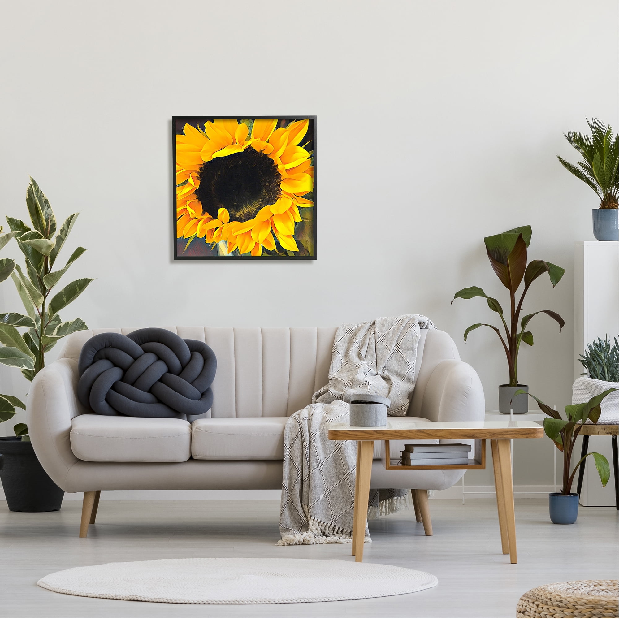 Stupell Industries Yellow Sunflower Summer Garden Botanical & Floral Photography Black Framed Art Print Wall Art