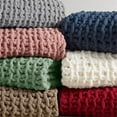 thumbnail image 5 of Madison Park 50 x 60" Contemporary Chenille Chunky Knit Throw in Sage, 5 of 9
