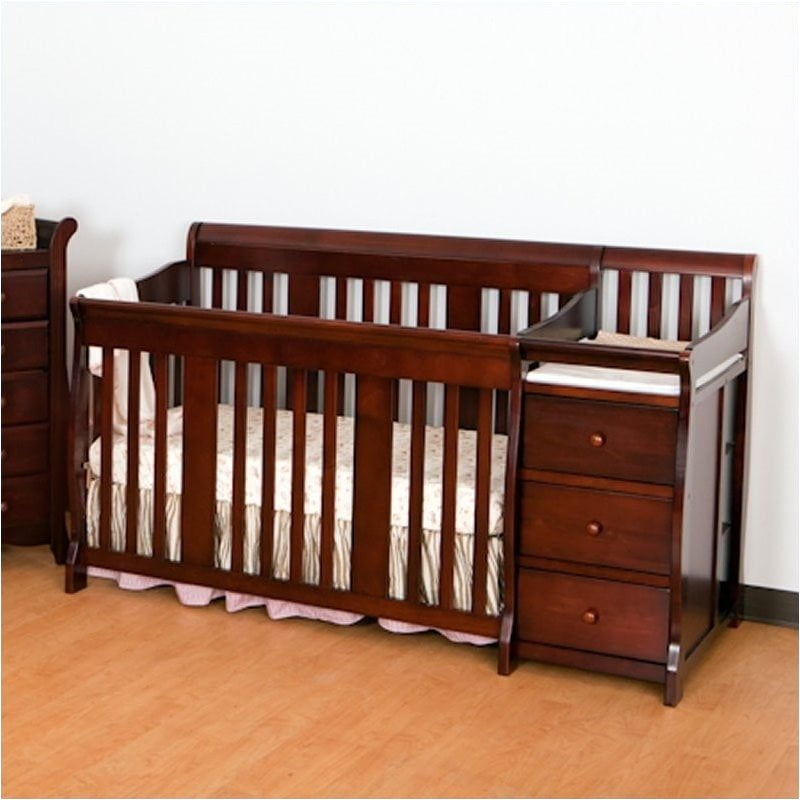 Pemberly Row 4 In1 Crib And Changer Combo In Cherry Walmart Com