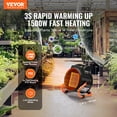 thumbnail image 2 of VEVOR SKYSHALO Greenhouse Warmer 8.27' x 6.30' x 8.66' 1500W Quick Heat PTC Heater with Safety Overheat Feature, 3-Level Speed for Grow Tents and Floral Spaces, 2 of 9